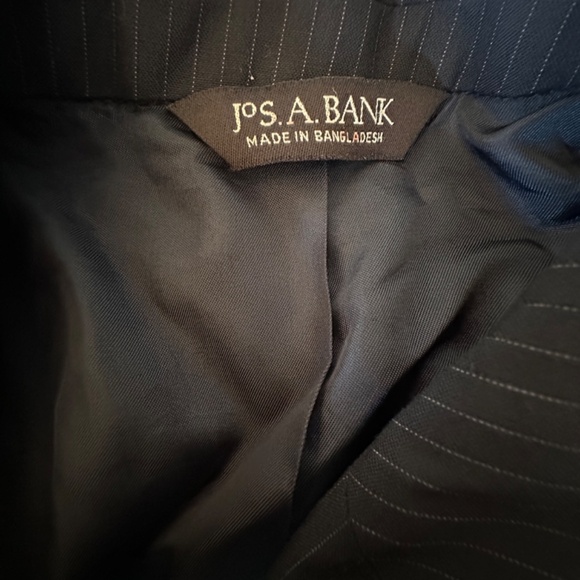 **JOS A. BANK* Black Striped Long Sleeve Blazer Suit Jacket - Picture 7 of 8